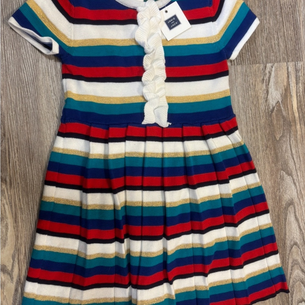 NWT Janie & Jack Striped Knit Resort Dress - 5